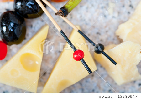 mix cold cut on a stone with fresh pears mix cold cut on a stone with fresh pears 15589947