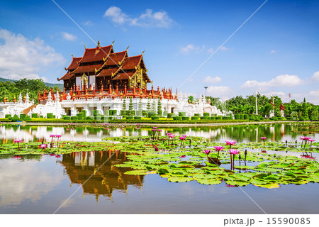 Traditional thai architecture in the Lanna style  15590085