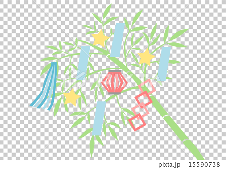 Tanabata Bamboo Grass Illustration Stock Illustration