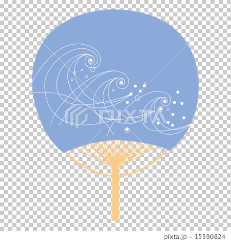 Blue fan of wave pattern 15590824