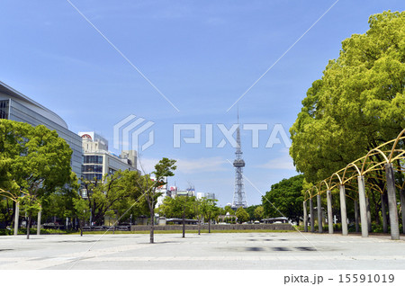 名古屋市 栄 エンゼル広場の写真素材