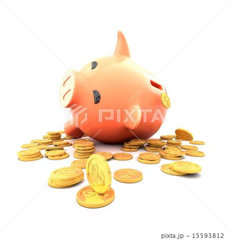 Piggybank and coins 15593812