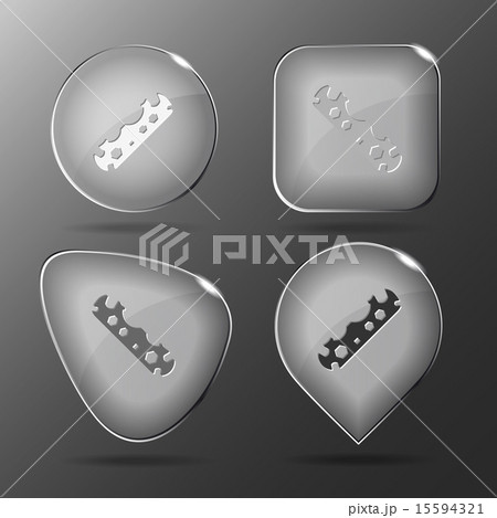Cycle spanner. Glass buttons. Vector illustration. Cycle spanner. Glass buttons. Vector illustration. 15594321