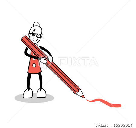 Cute cartoon drawing with pencil vector Cute cartoon drawing with pencil vector 15595914