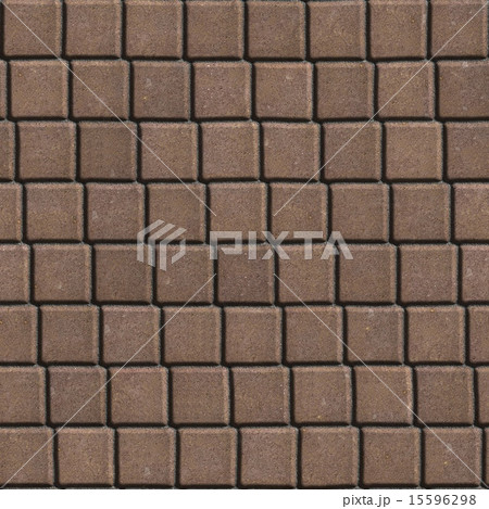 Brown Paving Slabs Laid out in Small Squares. 15596298