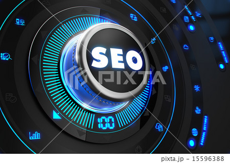 SEO Controller on Black Control Console. 15596388