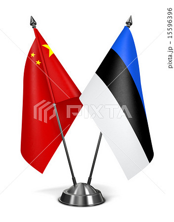 China and Estonia - Miniature Flags. China and Estonia - Miniature Flags. 15596396