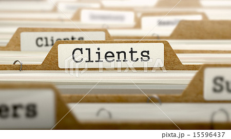 Clients Concept with Word on Folder. Clients Concept with Word on Folder. 15596437