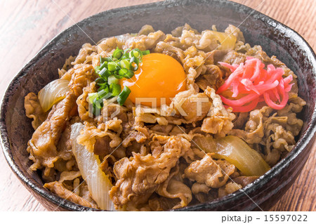牛丼　日本食　 Beef bowl Japanese food 15597022
