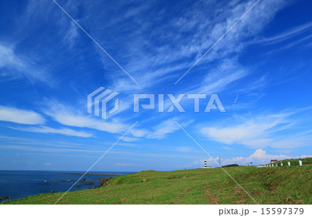秋田 男鹿半島 入道崎の灯台 秋田 男鹿半島 入道崎の灯台 15597379
