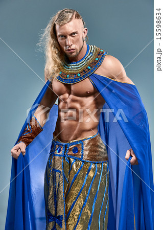 The man in the image of ancient Egyptian Pharaoh  15598634