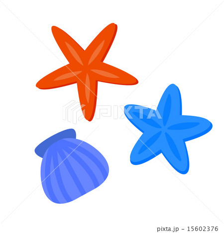 ひとでと貝のイラスト素材