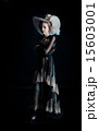 Beauty with hat in long dress 15603001