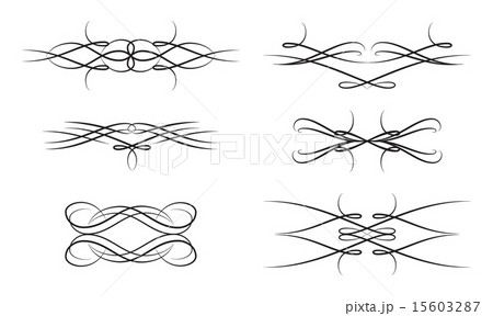 Black Calligraphic Ornaments 15603287