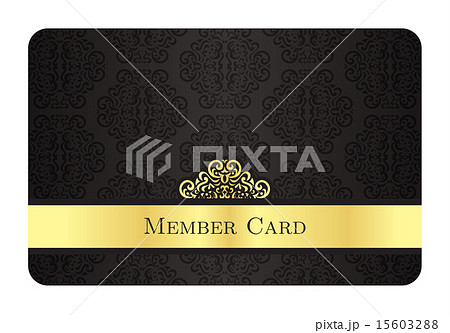 Luxury golden member card with vintage pattern 15603288