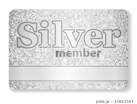 Silver member VIP card composed from glitters Silver member VIP card composed from glitters 15603563