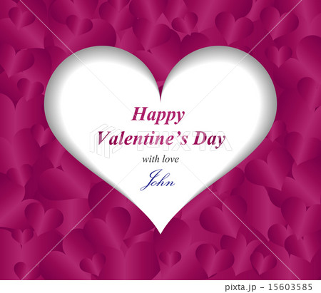Valentine greeting card with paper heart Valentine greeting card with paper heart 15603585