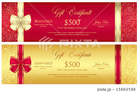 Gift certificate composed from glitters 15603598
