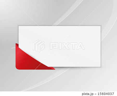ribbon or bookmark with blank paper 15604037