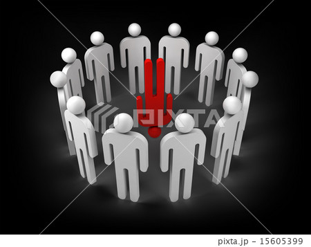 Person is stands on his head in a ring 3d people 15605399