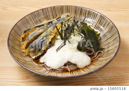 茄子のてんぷらのとろろそば 茄子のてんぷらのとろろそば 15605518