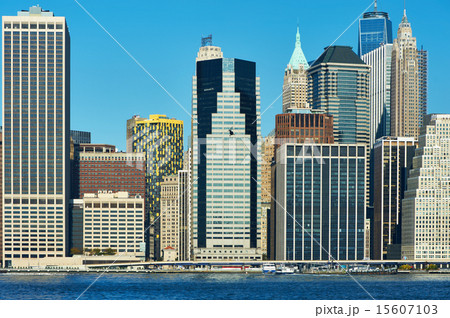 Lower Manhattan skyline view from Brooklyn Lower Manhattan skyline view from Brooklyn 15607103