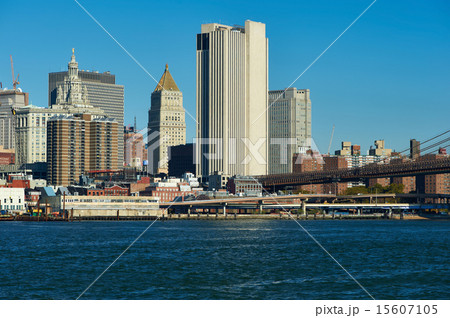 Lower Manhattan skyline view from Brooklyn Lower Manhattan skyline view from Brooklyn 15607105