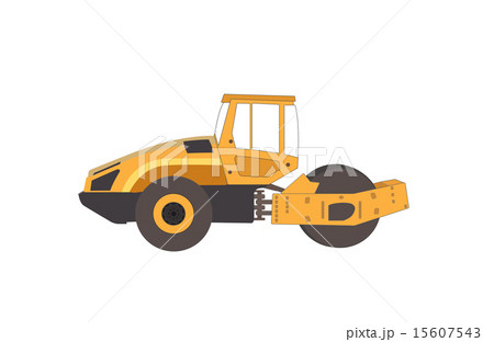 Rammer. Major Construction. Rink Asphalt. Vector Illustration. 15607543