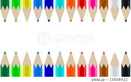かわいい色鉛筆のイラスト素材 15608422 Pixta