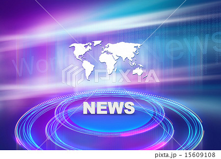 Graphical news background with 3d  platform 15609108