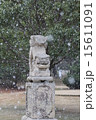 狛犬と雪 15611091