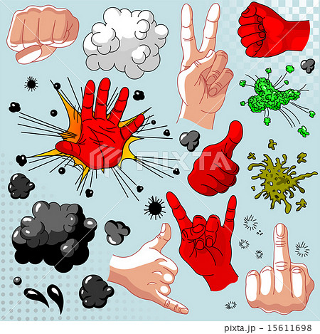 Comic hands collection 15611698