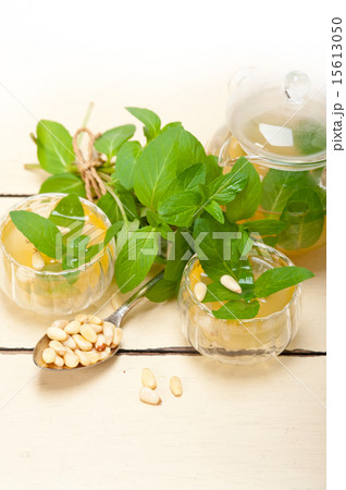Arab traditional mint and pine nuts tea Arab traditional mint and pine nuts tea 15613050