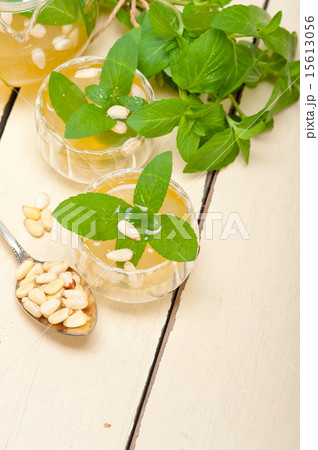 Arab traditional mint and pine nuts tea 15613056