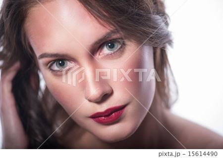 beautiful lady with a pleasant face 15614490