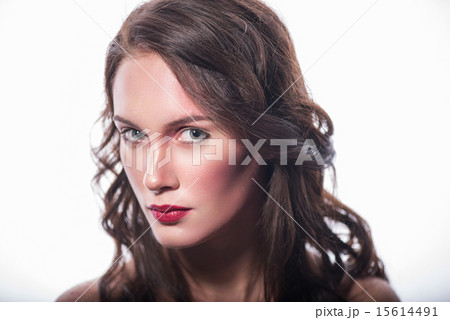 beautiful lady with a pleasant face 15614491