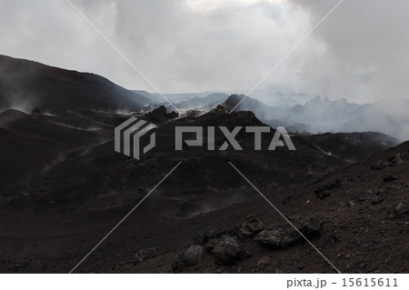 Volcanic eruption area Tolbachik Volcano 15615611