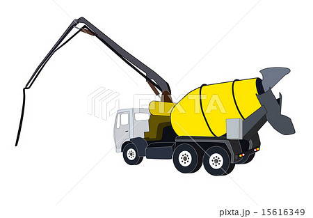 Machine Concrete Pump. Vector Illustration. 15616349