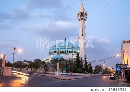 King Abdullah Mosque at night in Amman, Jordan King Abdullah Mosque at night in Amman, Jordan 15616531
