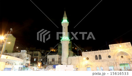 Mosque at night in Amman, Jordan 15616533