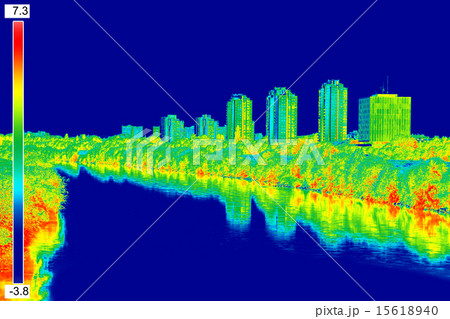 Infrared image panorama of Zagreb 15618940