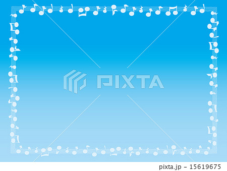 音楽会用五線譜横＿音符 15619675