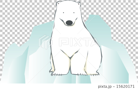 Polar bear and iceberg sitting 15620171