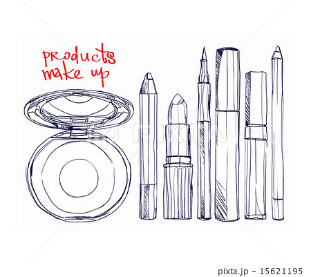 set of decorative cosmetics  powder, lipstick,  15621195