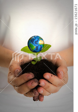 Hands with earth 15621671