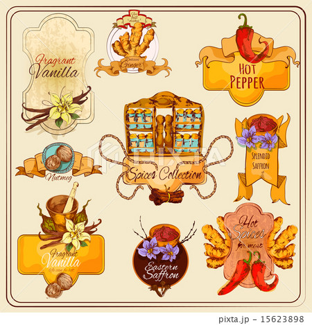 Spices Vintage Labels 15623898