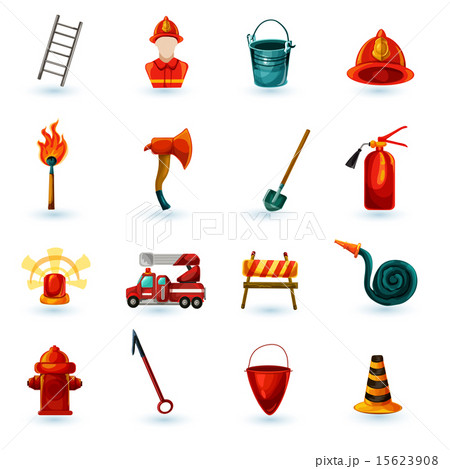 Firefighter Icons Set Firefighter Icons Set 15623908