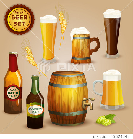 Beer icons composition set poster Beer icons composition set poster 15624343