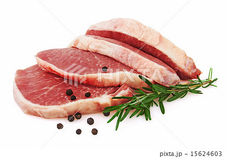 Fresh Raw Meat with pepper and rosemary 15624603