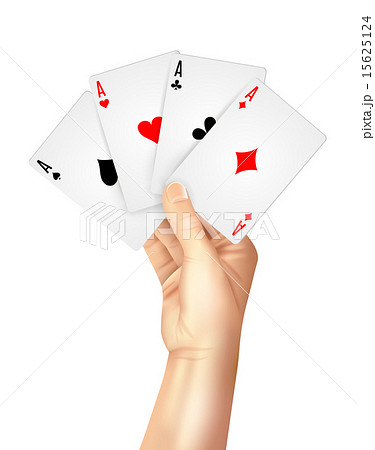 Regular Playing Cards Spread Holding Handのイラスト素材